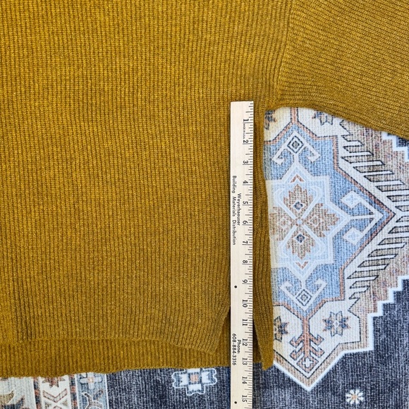 Abercrombie & Fitch Women’s Chunky Knit Mockneck Golden Yellow Sweater Size M - Picture 10 of 12